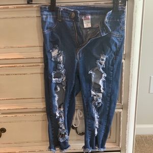 Denim ripped carpi
